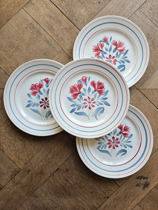 4 assiettes à dessert Lunéville, Herblay