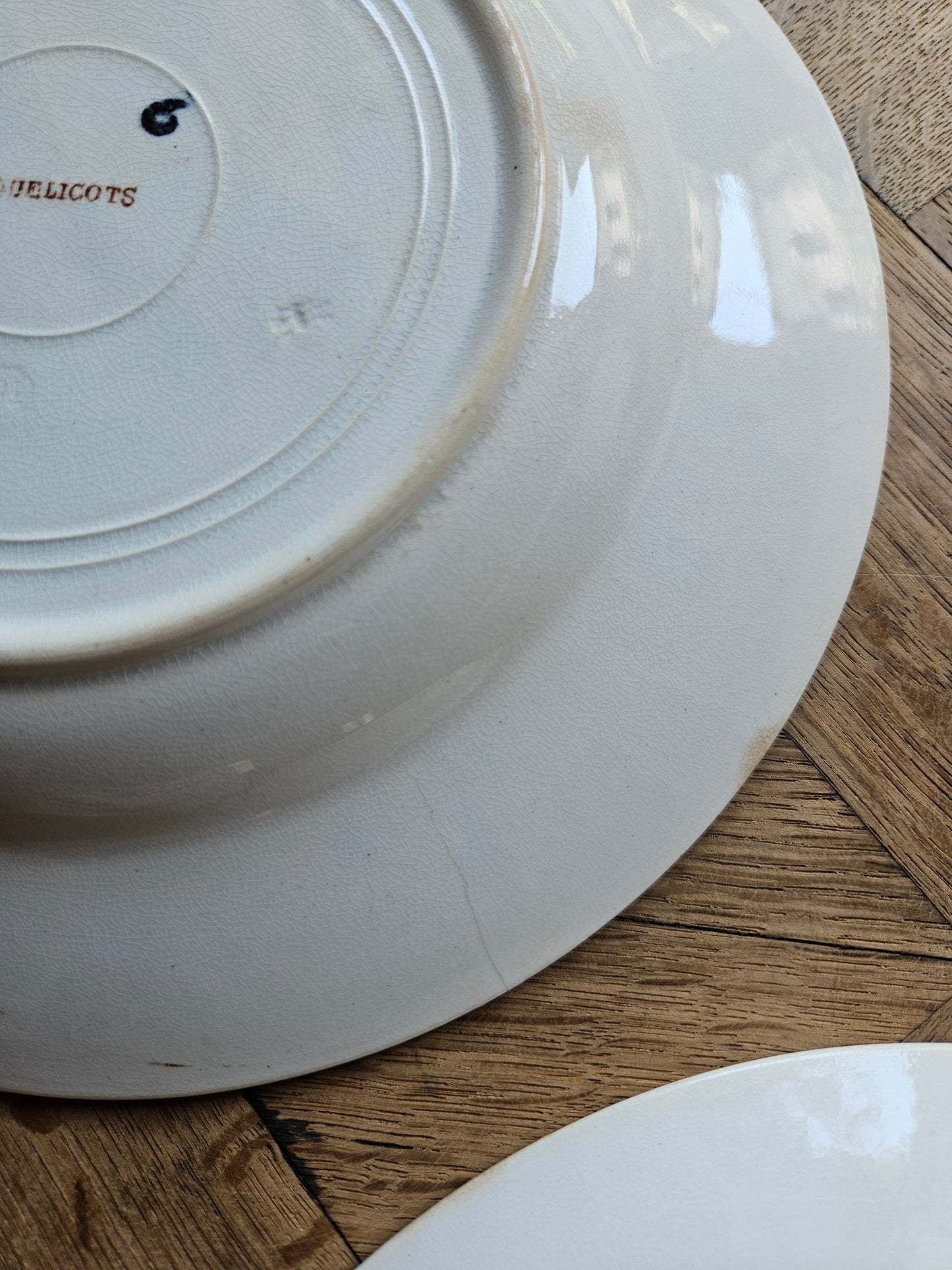 Assiettes creuses terre de fer, coquelicots