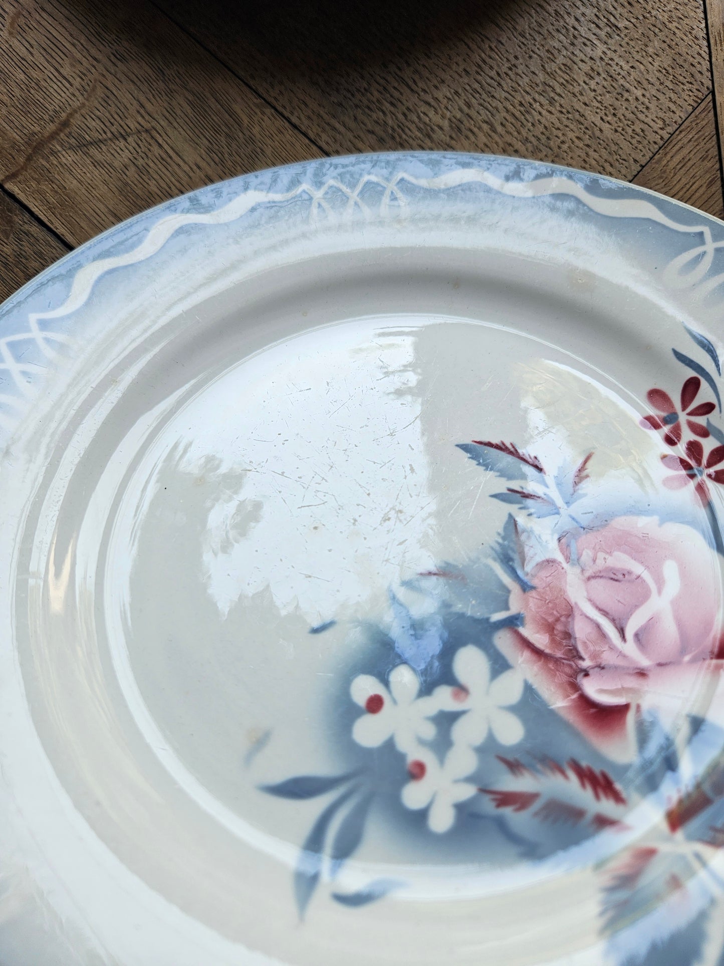 Assiettes plates rétro Digoin, Olga