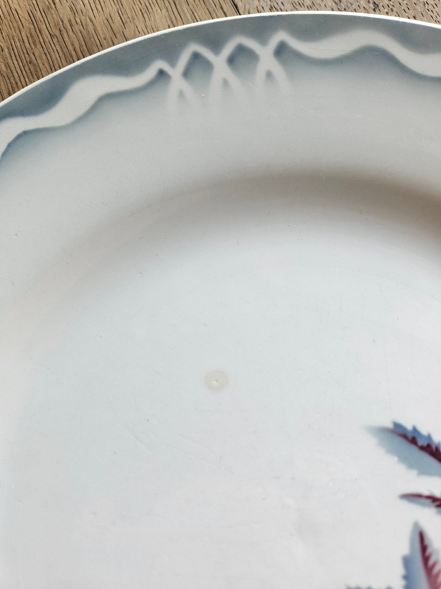 Assiettes plates rétro Digoin, Olga