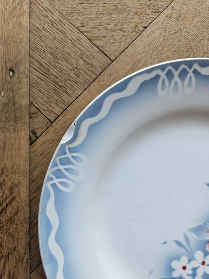 Assiettes plates rétro Digoin, Olga