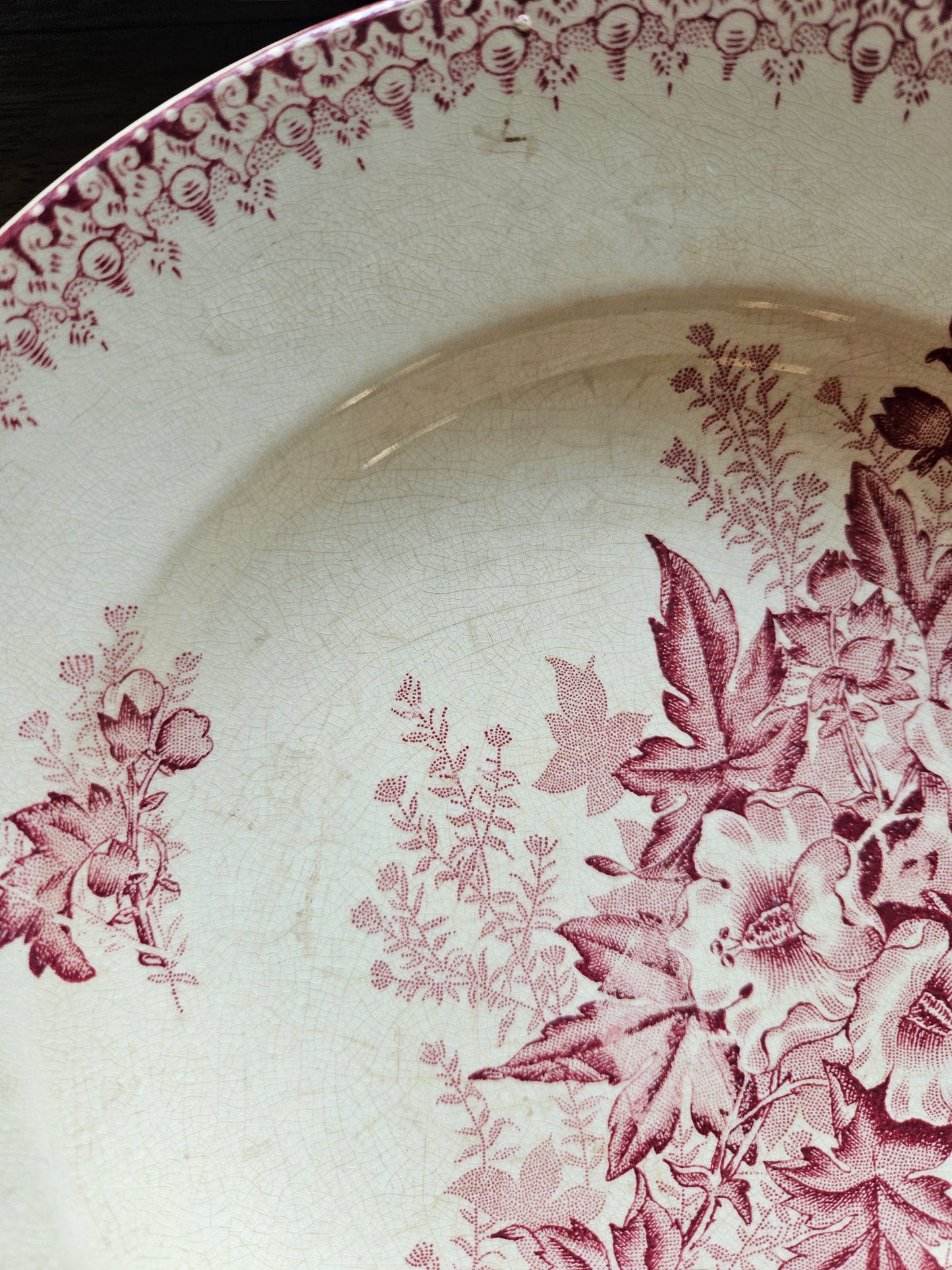 Assiettes creuses Onnaing, Églantines