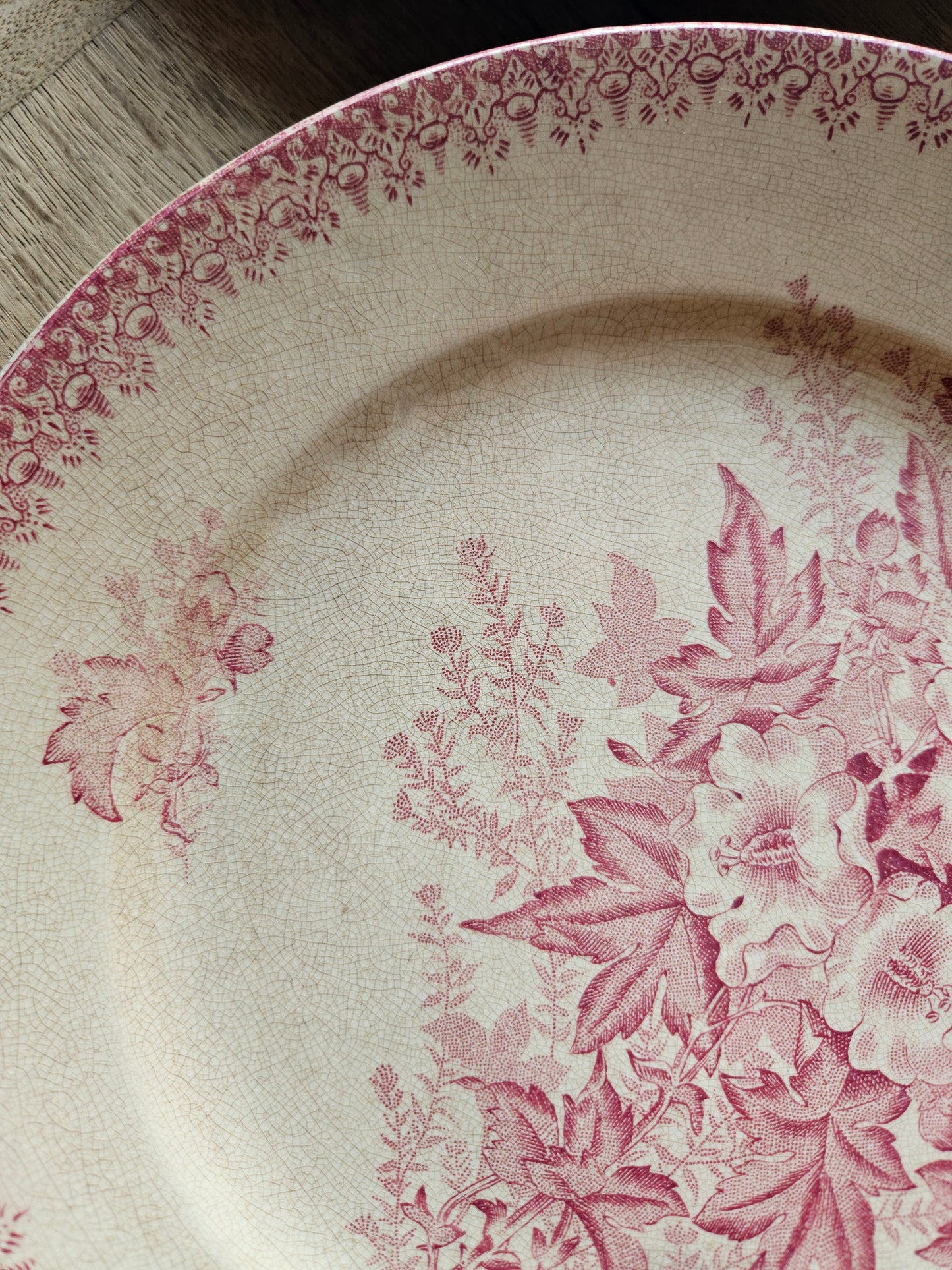 Assiettes plates Onnaing, Églantines