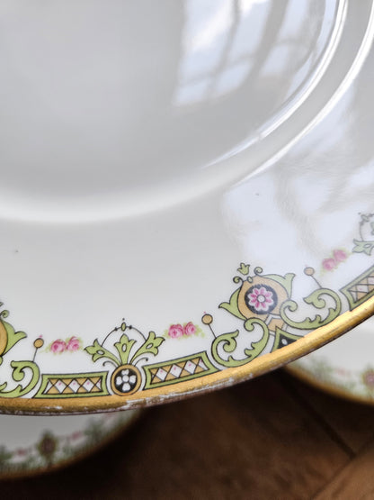 Assiettes plates porcelaine, Gascogne