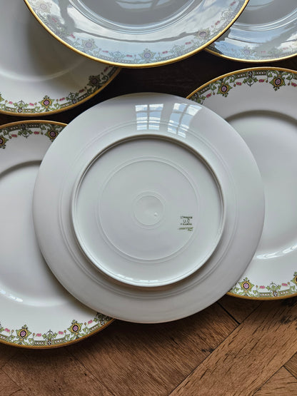 Assiettes plates porcelaine, Gascogne