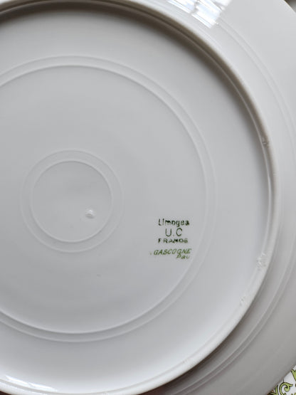 Assiettes plates porcelaine, Gascogne