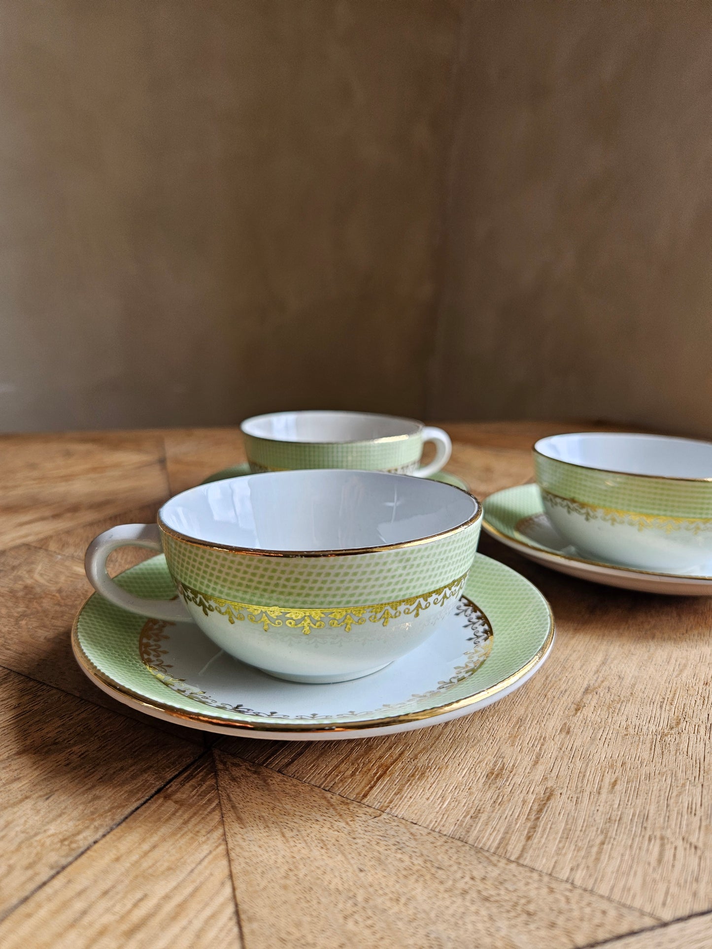Tasses St Amand, vert pomme