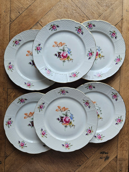 Assiettes plates porcelaine de Bohême
