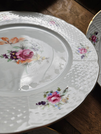 Assiettes plates porcelaine de Bohême