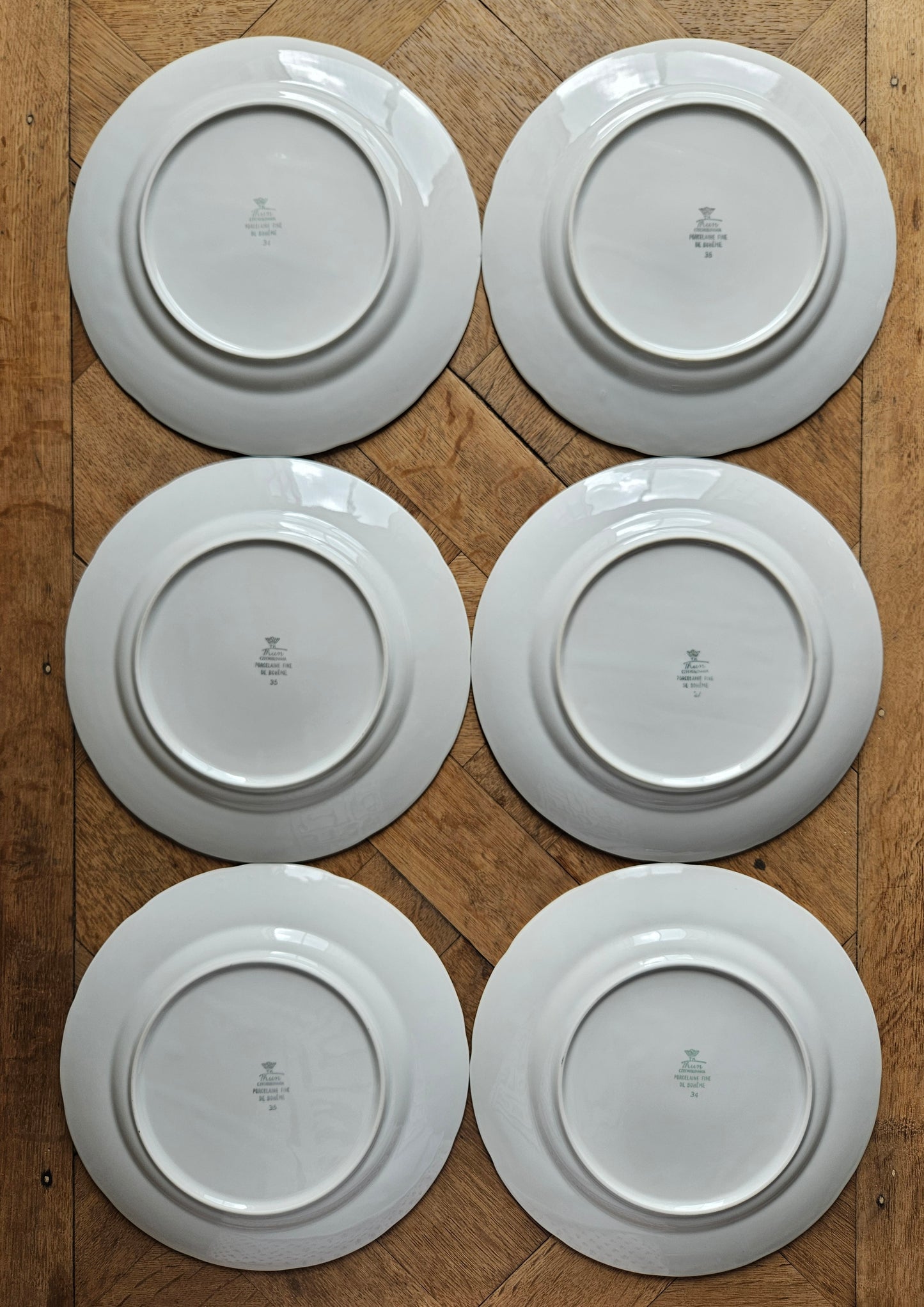 Assiettes plates porcelaine de Bohême