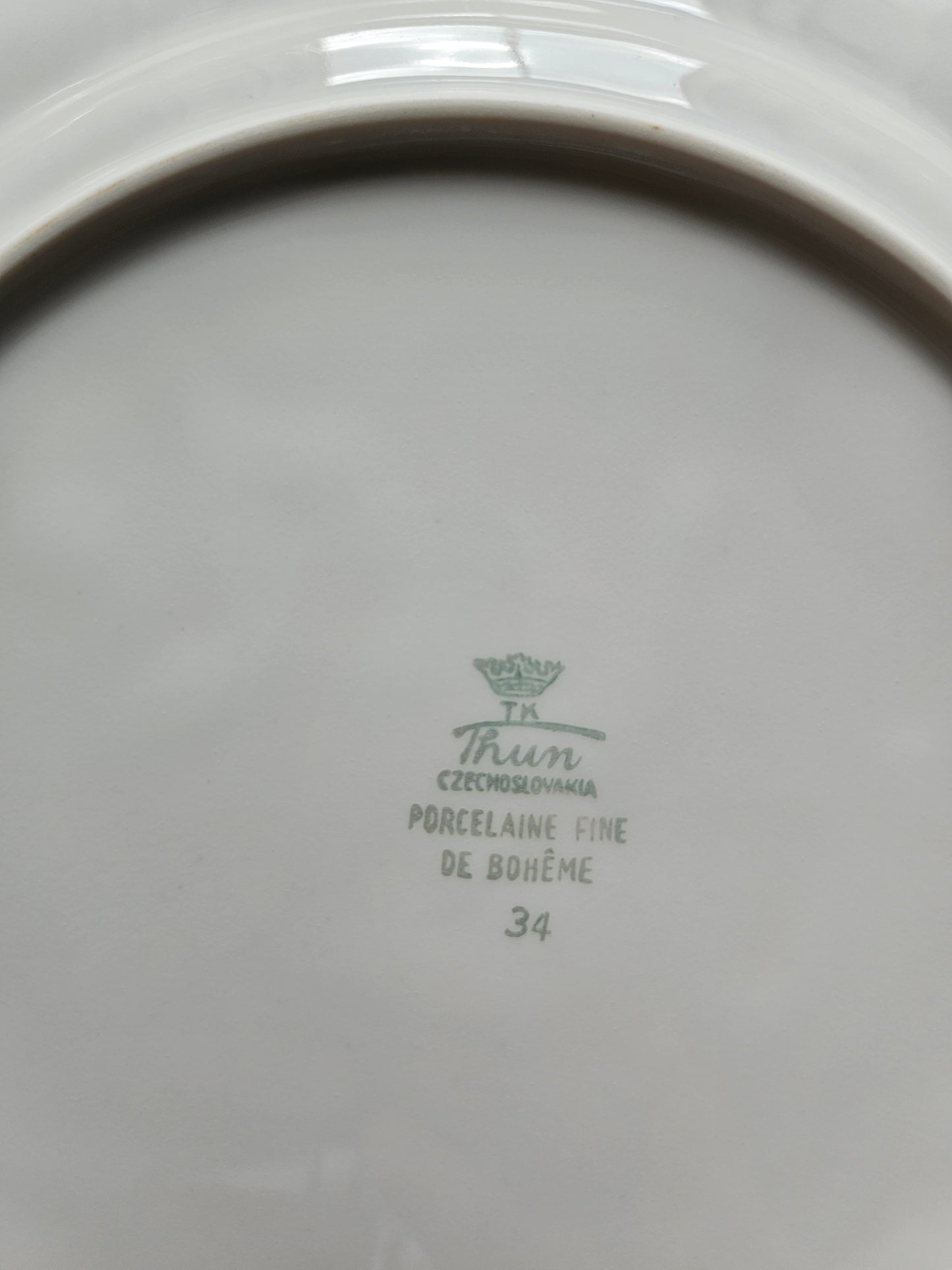 Assiettes plates porcelaine de Bohême