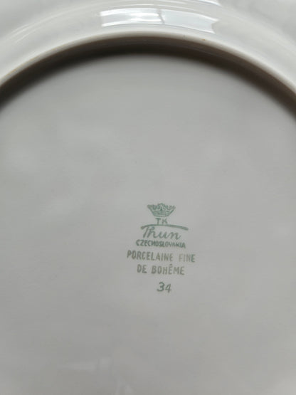 Assiettes plates porcelaine de Bohême