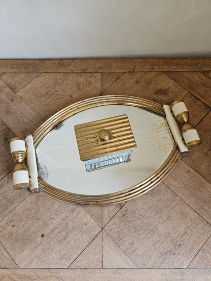 Plateau miroir apéritif Art Déco