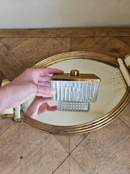 Plateau miroir apéritif Art Déco
