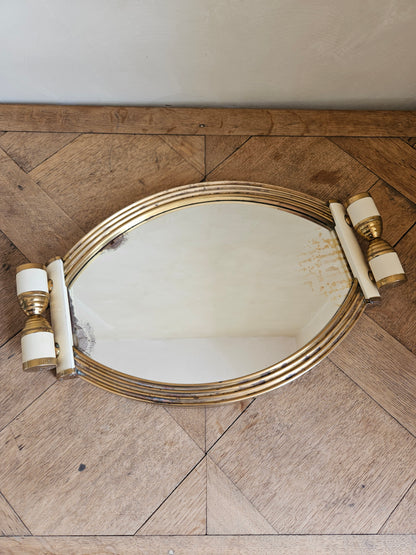 Plateau miroir apéritif Art Déco