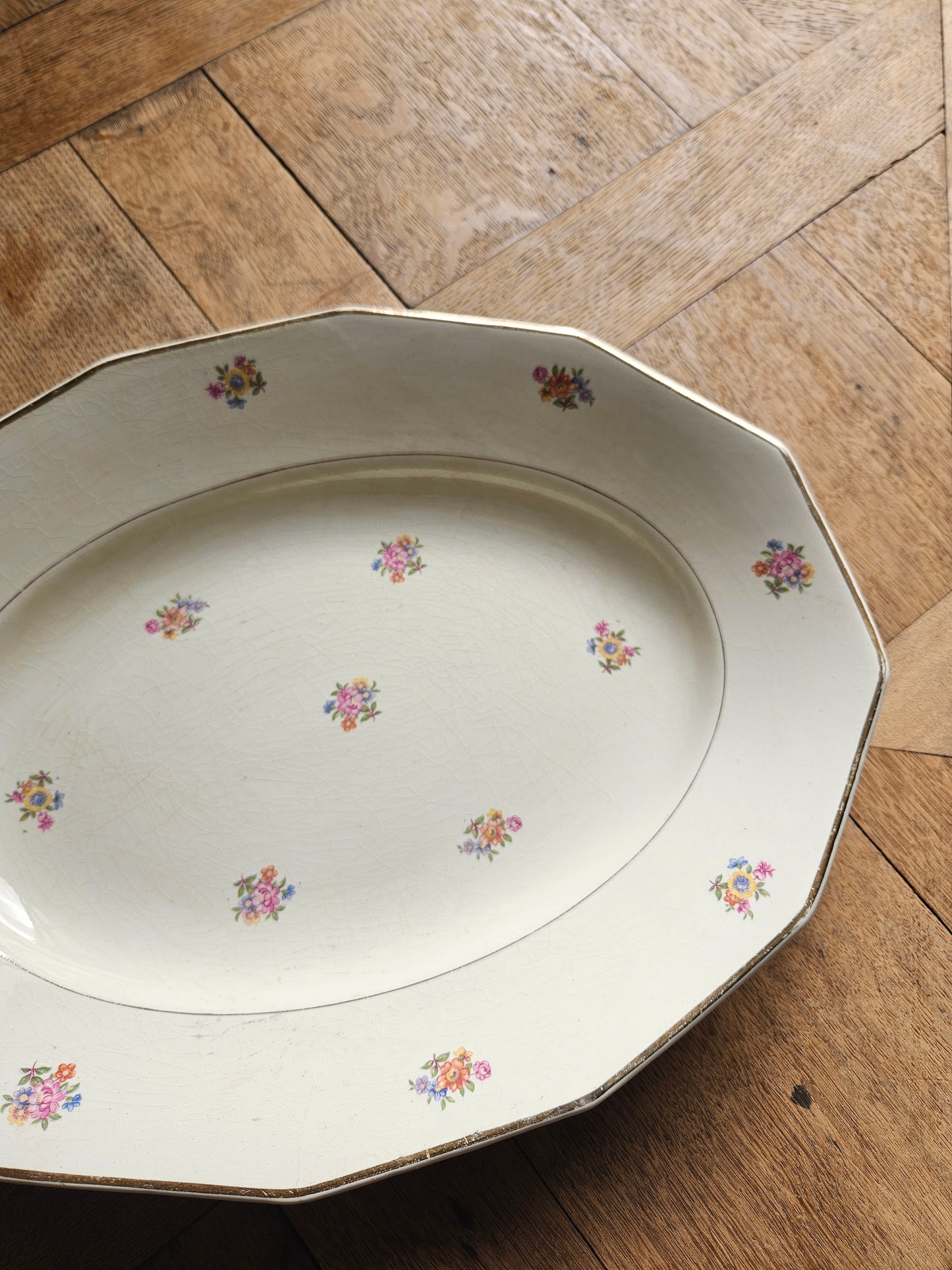 Plat ovale Orchies, shabby chic