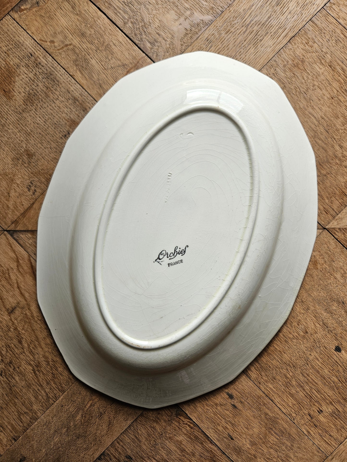 Plat ovale Orchies, shabby chic