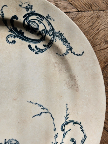 Assiette plate Jules Vieillard, Neptune