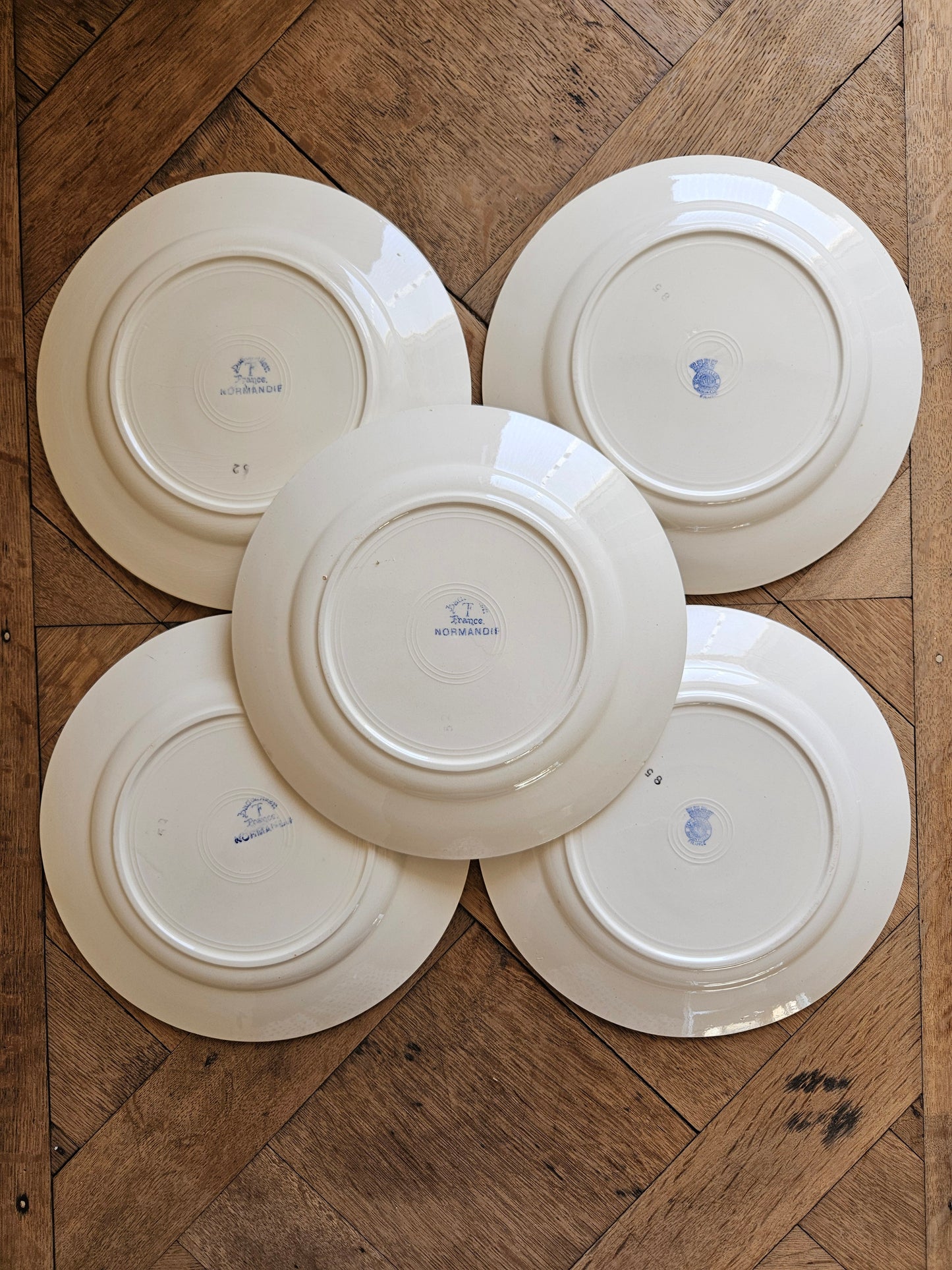 Assiettes plates Badonviller, Normandie