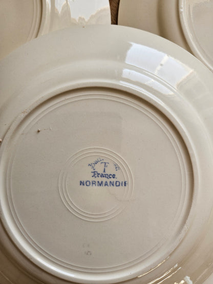 Assiettes plates Badonviller, Normandie