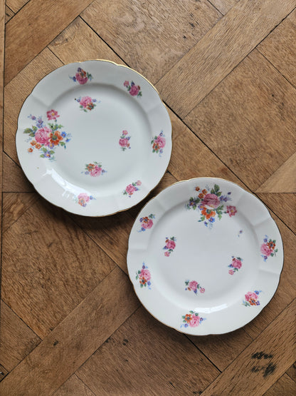 Assiettes plates dépareillées "Périgord"