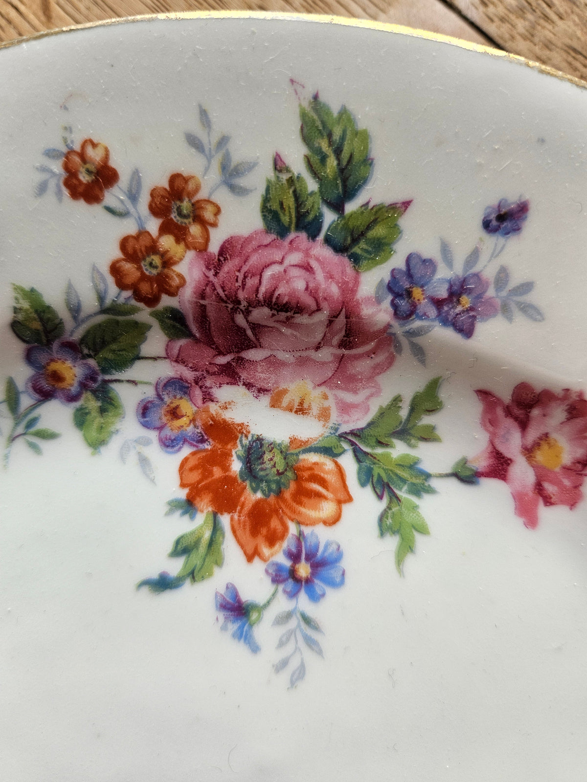 Assiettes plates dépareillées "Périgord"