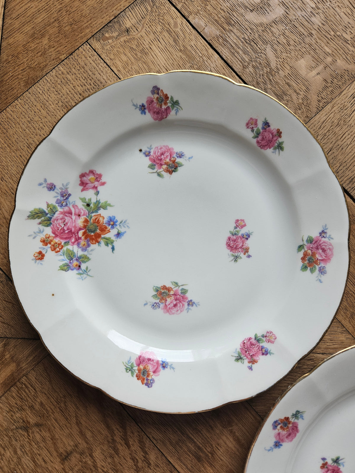 Assiettes plates dépareillées "Périgord"
