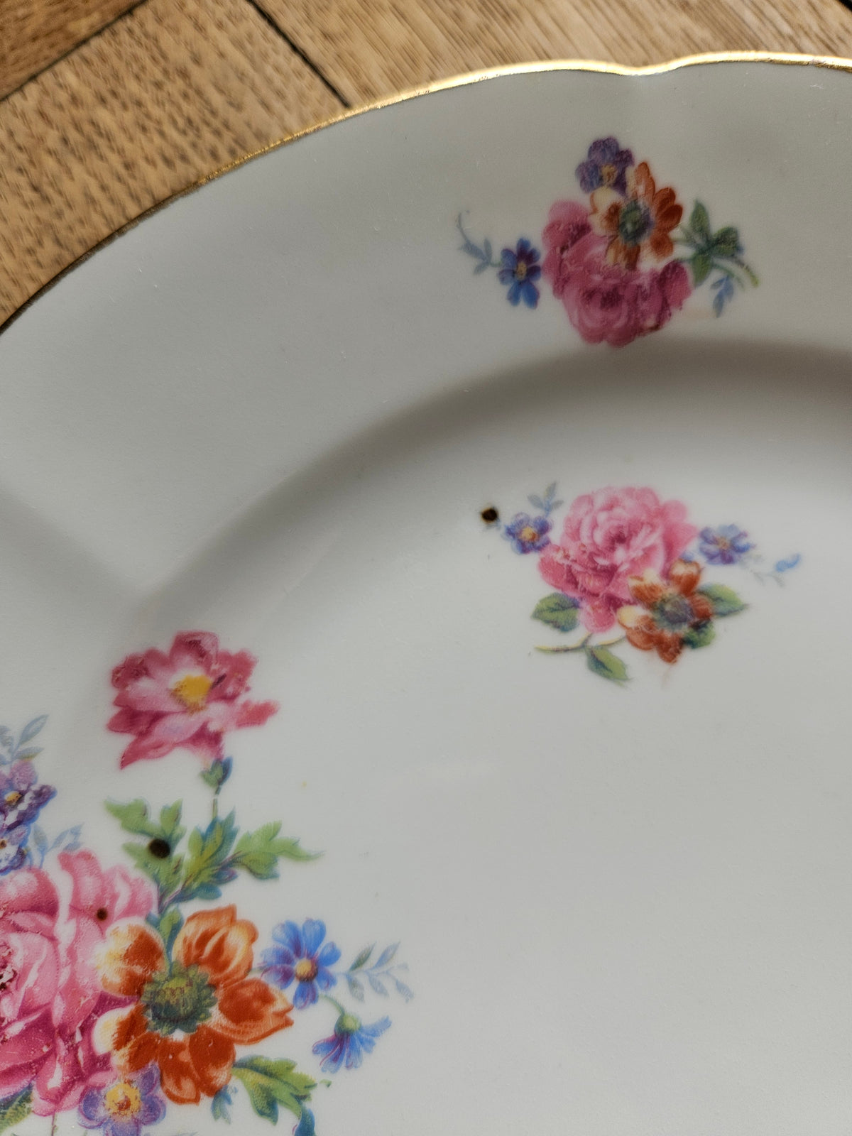 Assiettes plates dépareillées "Périgord"