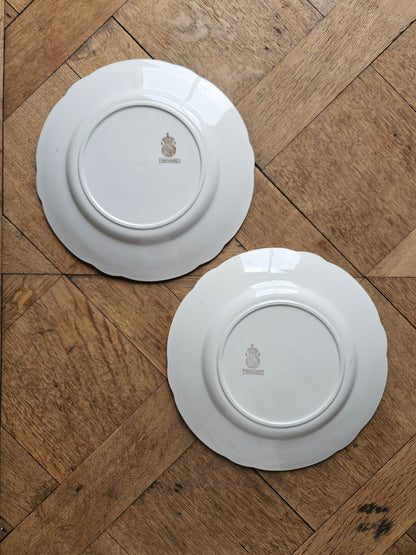 Assiettes plates dépareillées "Périgord"