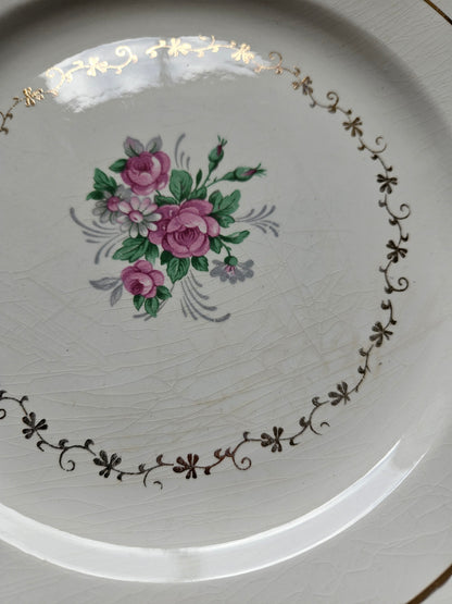 Assiettes plates dépareillées "Margaret"