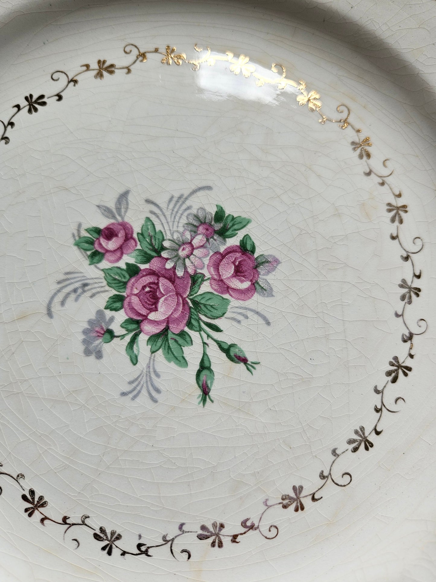 Assiettes plates dépareillées "Margaret"