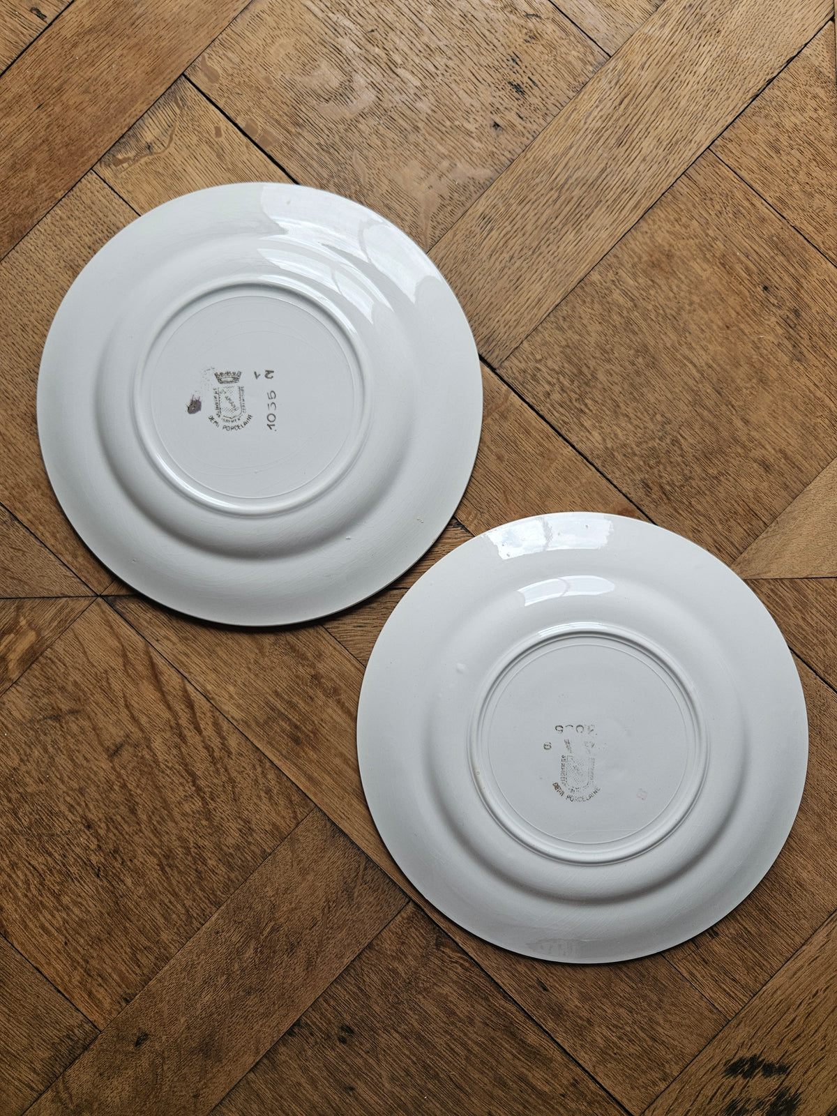 Assiettes plates dépareillées "Margaret"