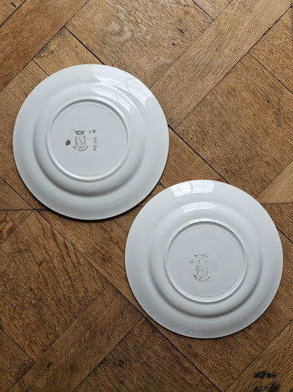 Assiettes plates dépareillées "Margaret"