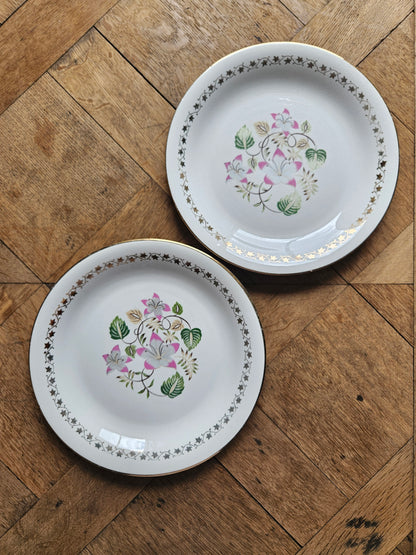 Assiettes plates dépareillées "Margaret"