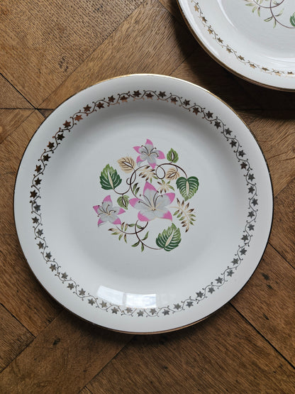 Assiettes plates dépareillées "Margaret"