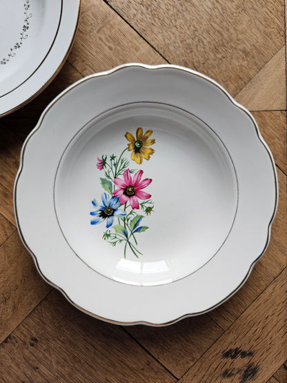 Assiettes creuses vintage 100% dépareillées