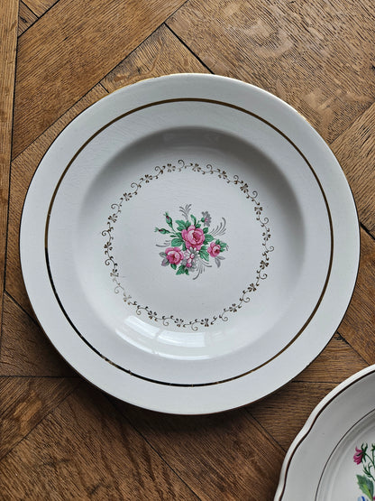 Assiettes creuses vintage 100% dépareillées