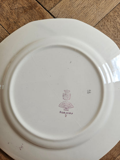Assiettes plates Digoin, Nemours