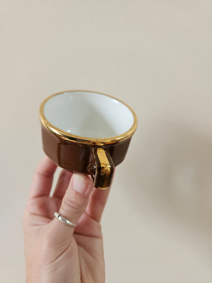 Tasses à café bistrot, marron