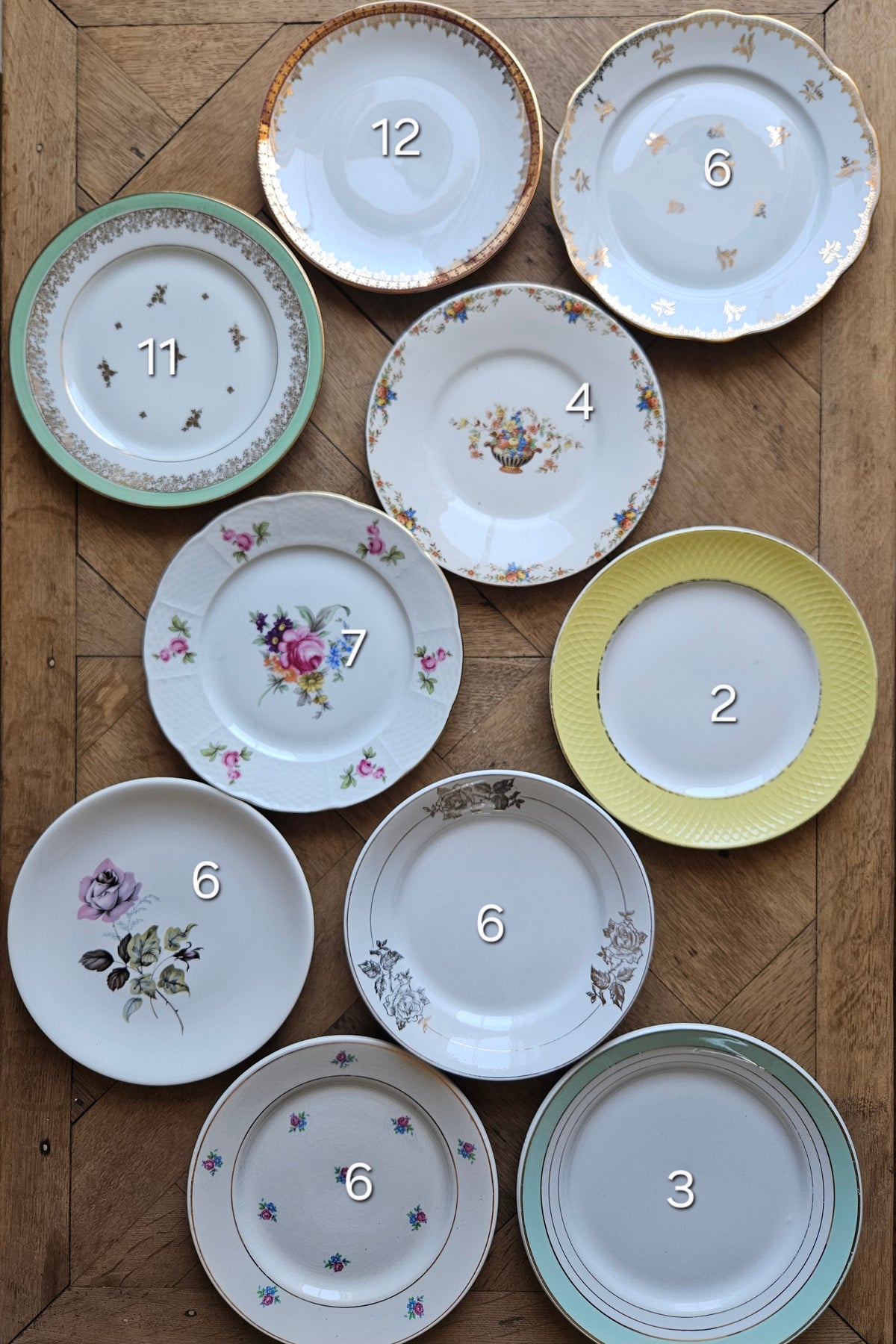 Assiettes à dessert dépareillées #2