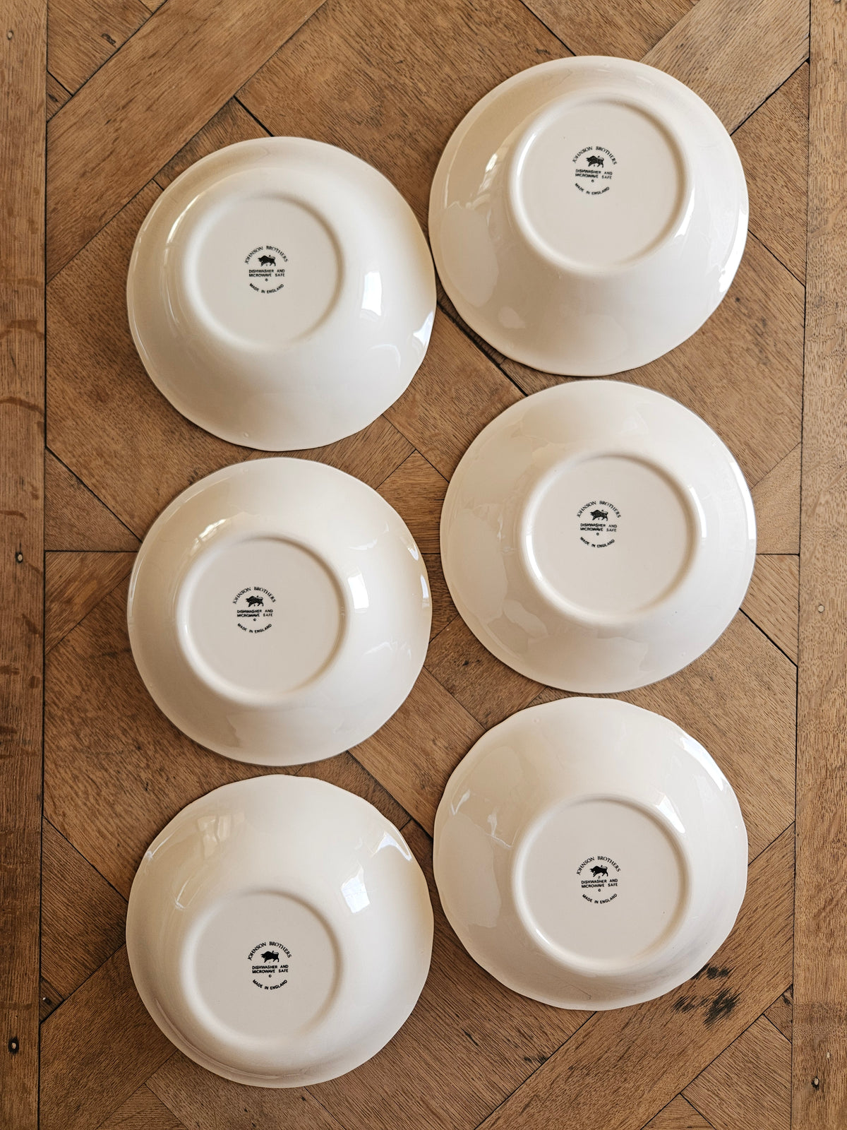 6 assiettes creuses Johnson Brothers, Rose Chintz