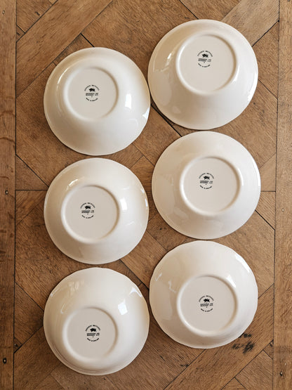 6 assiettes creuses Johnson Brothers, Rose Chintz