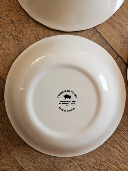6 assiettes creuses Johnson Brothers, Rose Chintz