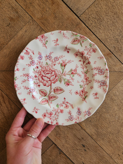 6 assiettes à dessert Johnson Brothers, Rose Chintz