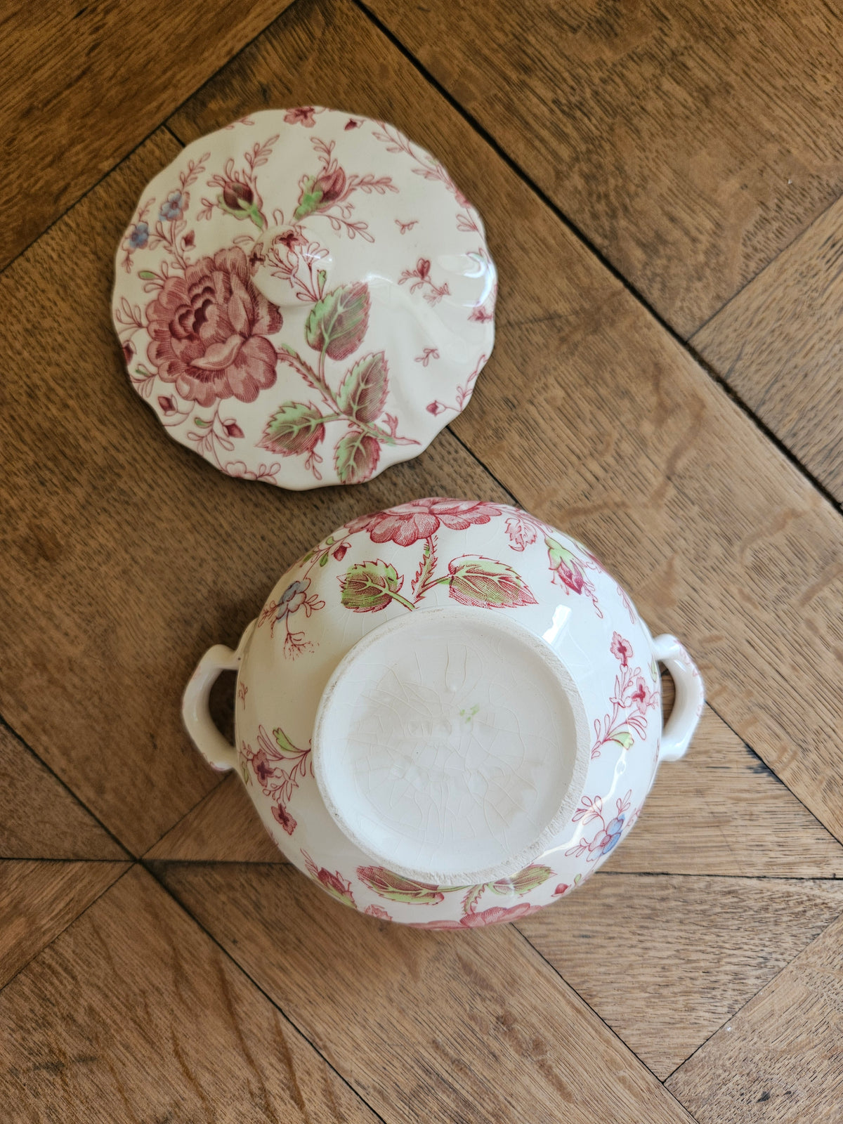 Sucrier Johnson Brothers, Rose Chintz