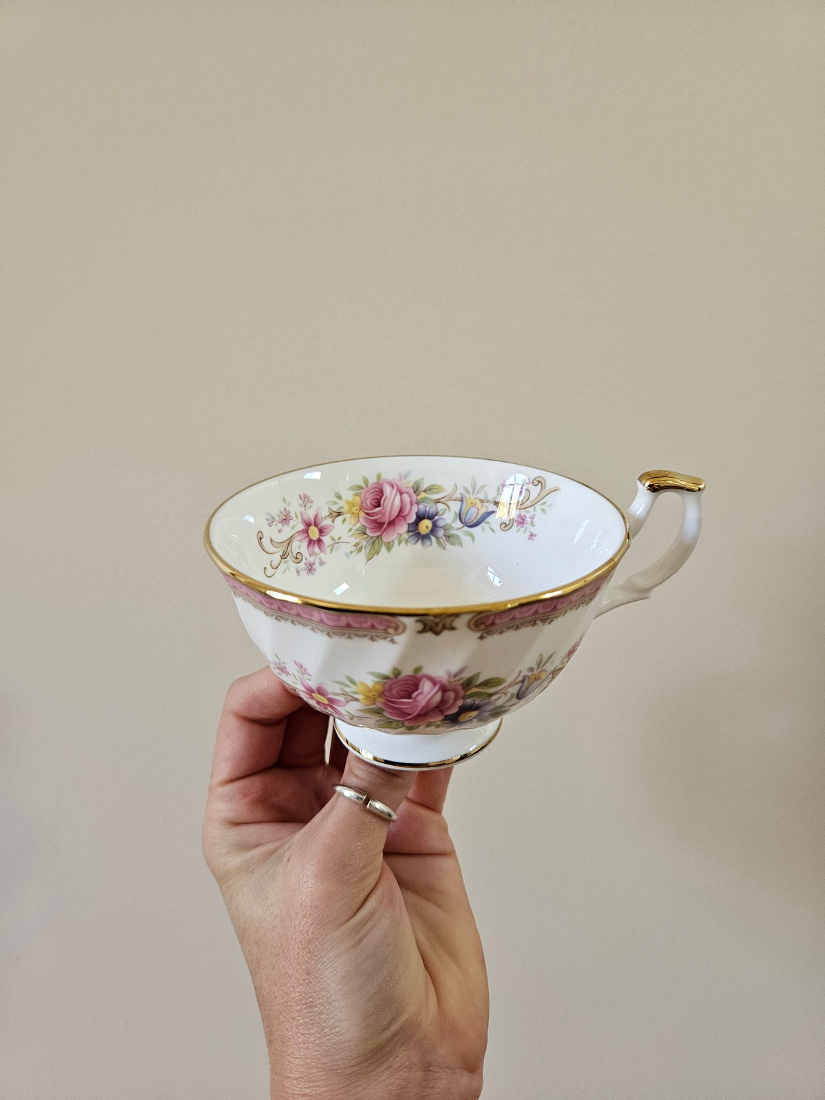 Tasse, sous-tasse et petite cuillère Windsor