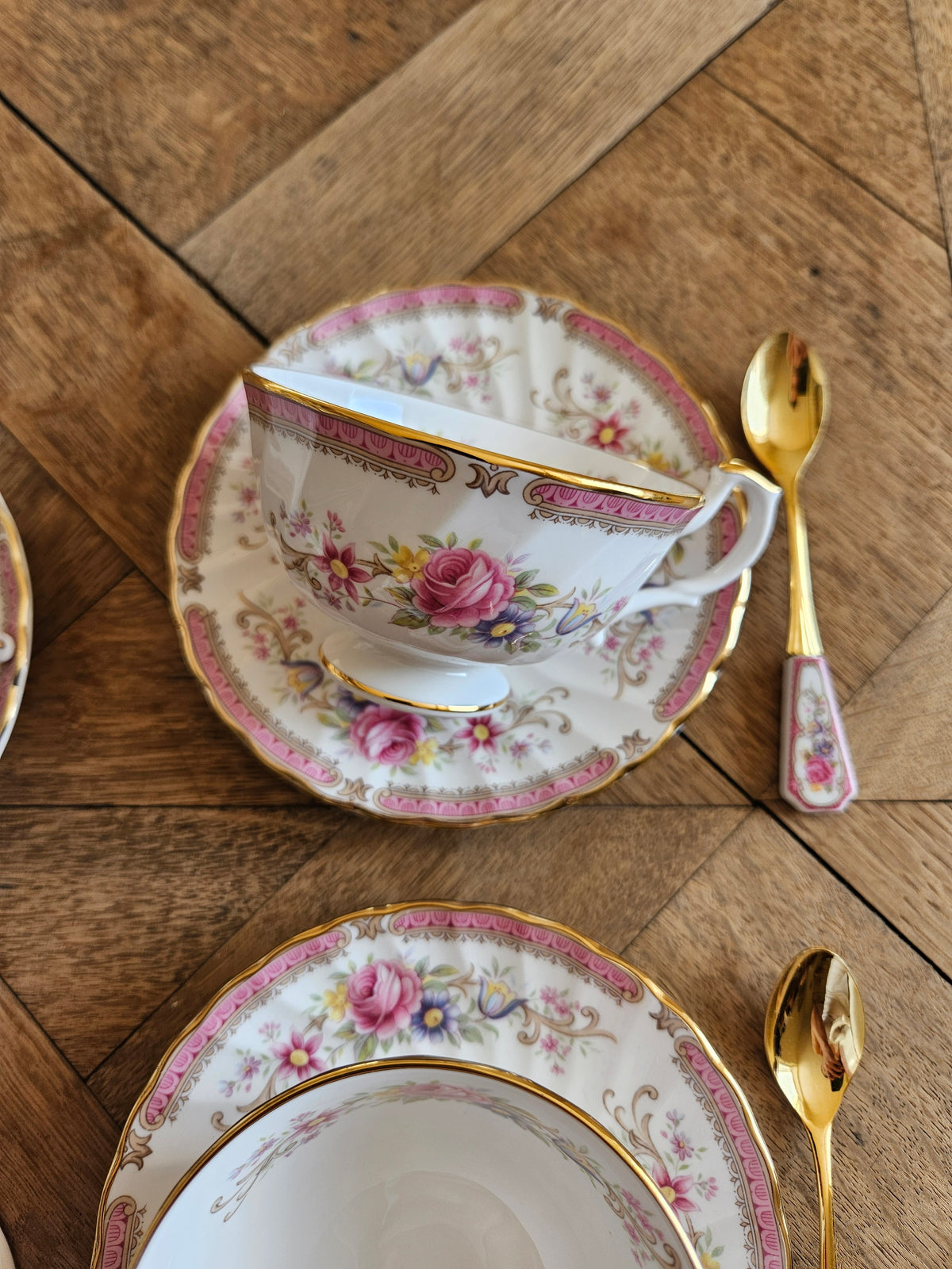 Tasse, sous-tasse et petite cuillère Windsor