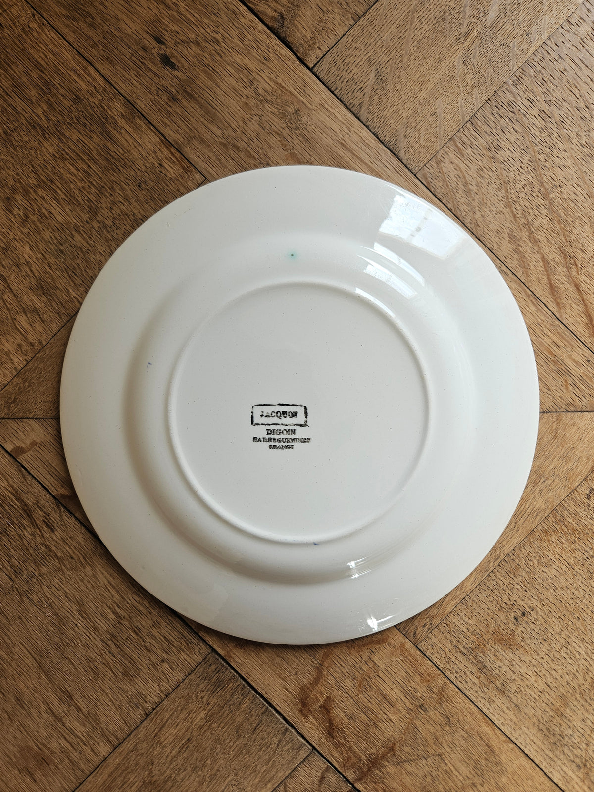 Assiette plate Digoin, Jacquot