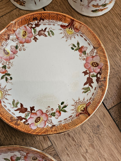 Tasses Digoin & Sarreguemines, décor japonisant