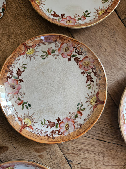 Tasses Digoin & Sarreguemines, décor japonisant